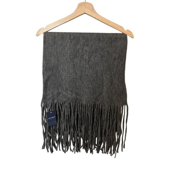 Lucky Brand Unisex Gray Fringed Winter Scarf - NEW WITH TAGS - MSRP $69.50 - Picture 7 of 7